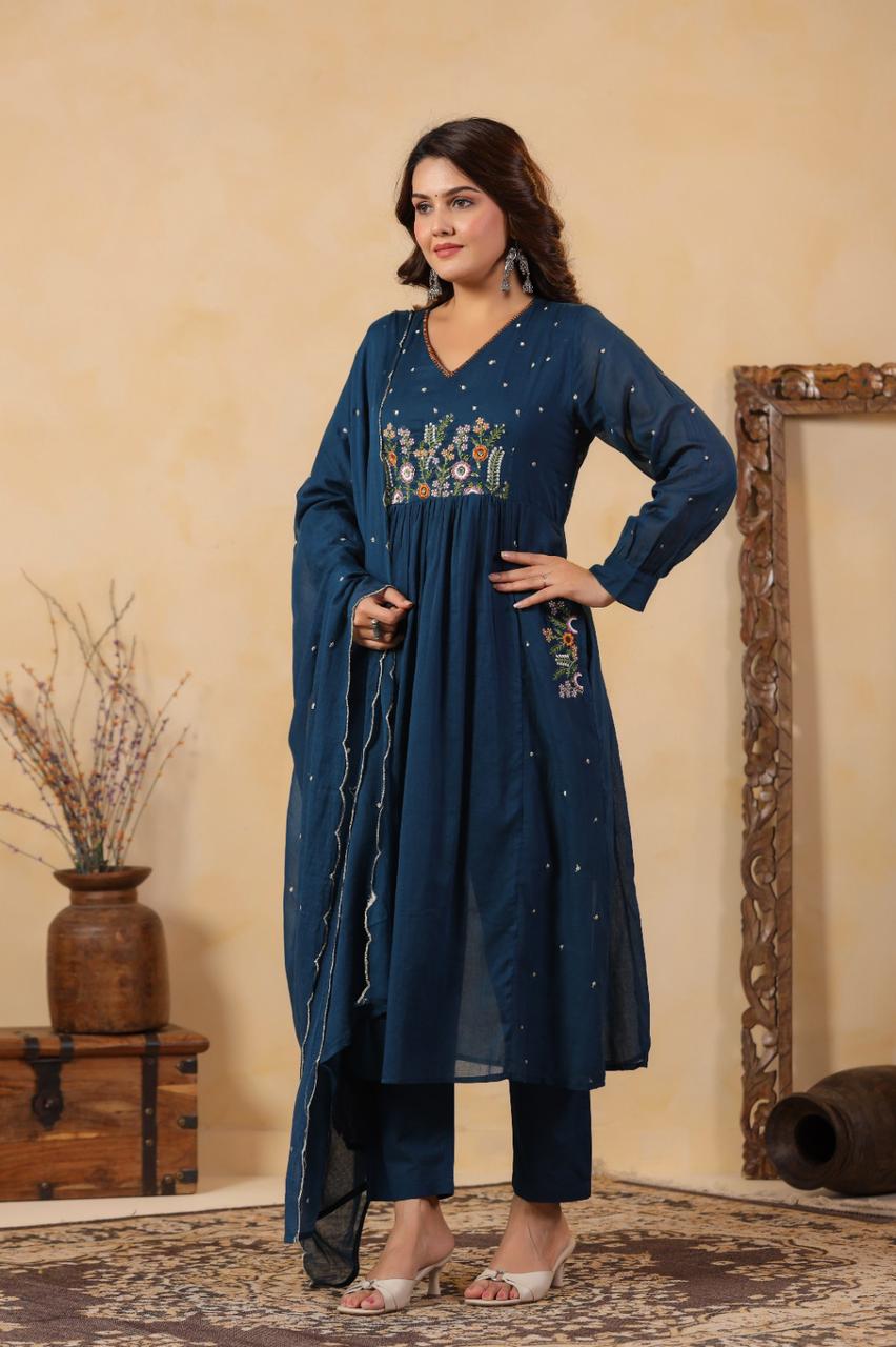 Deep Blue Kurta Set