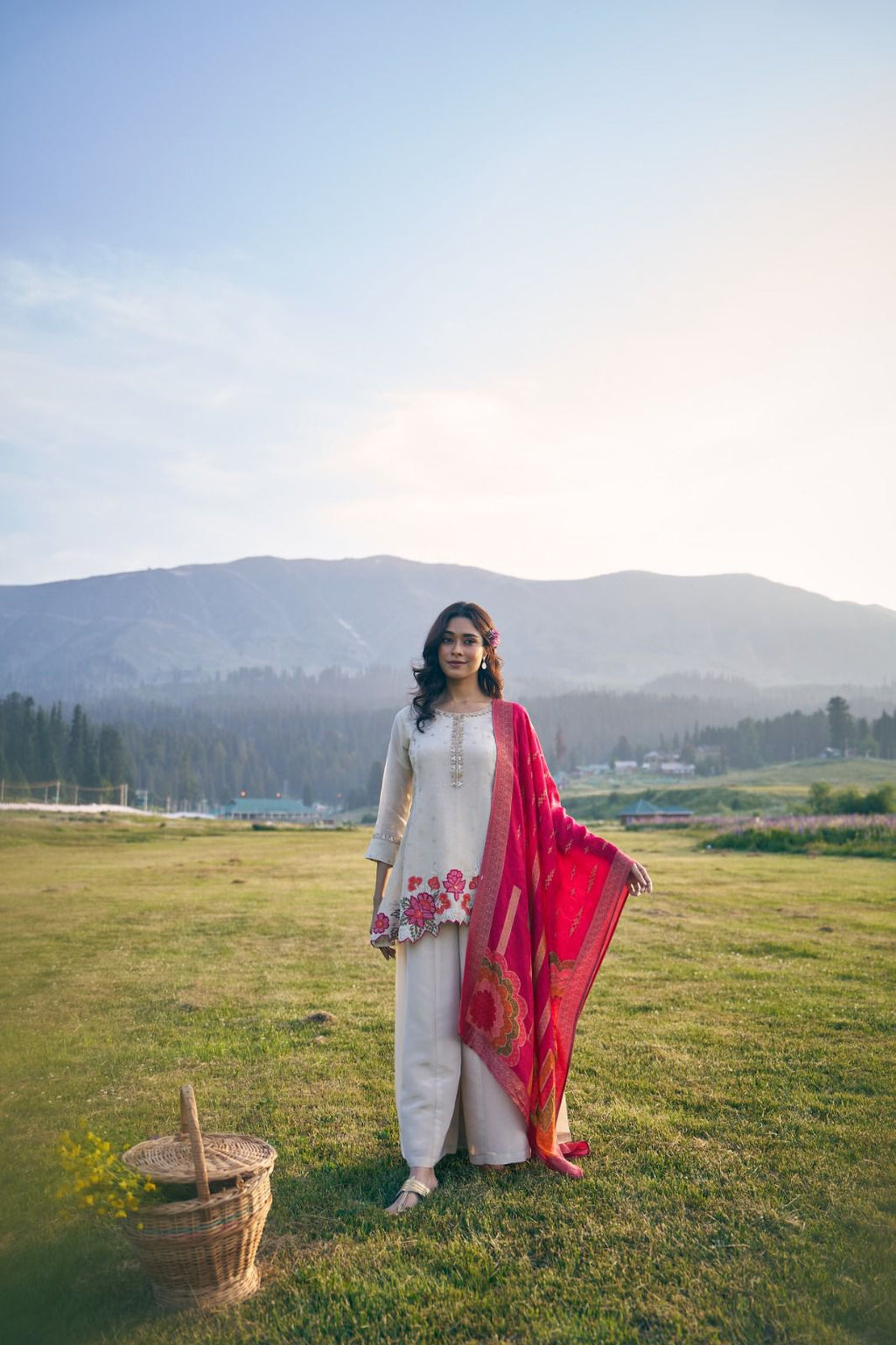 Crimson Breeze Kurta Set