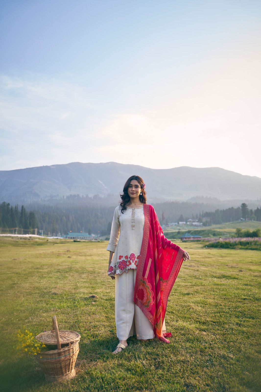 Crimson Breeze Kurta Set