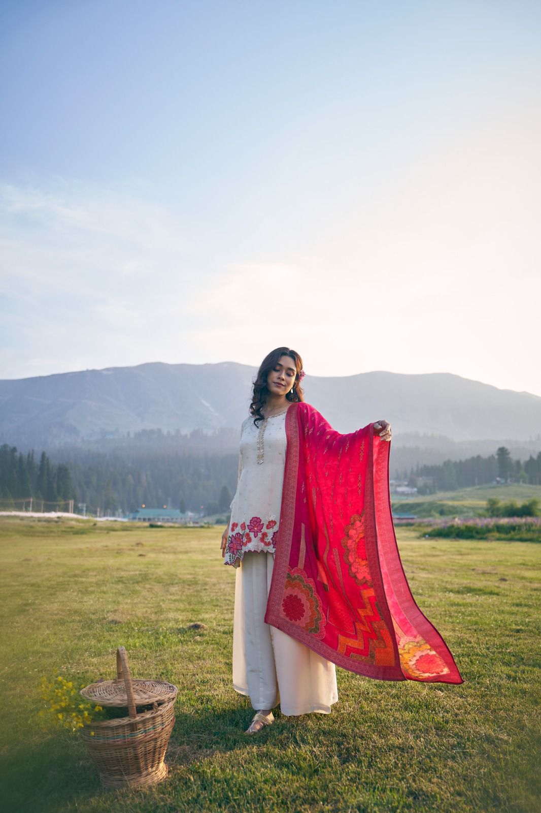 Crimson Breeze Kurta Set