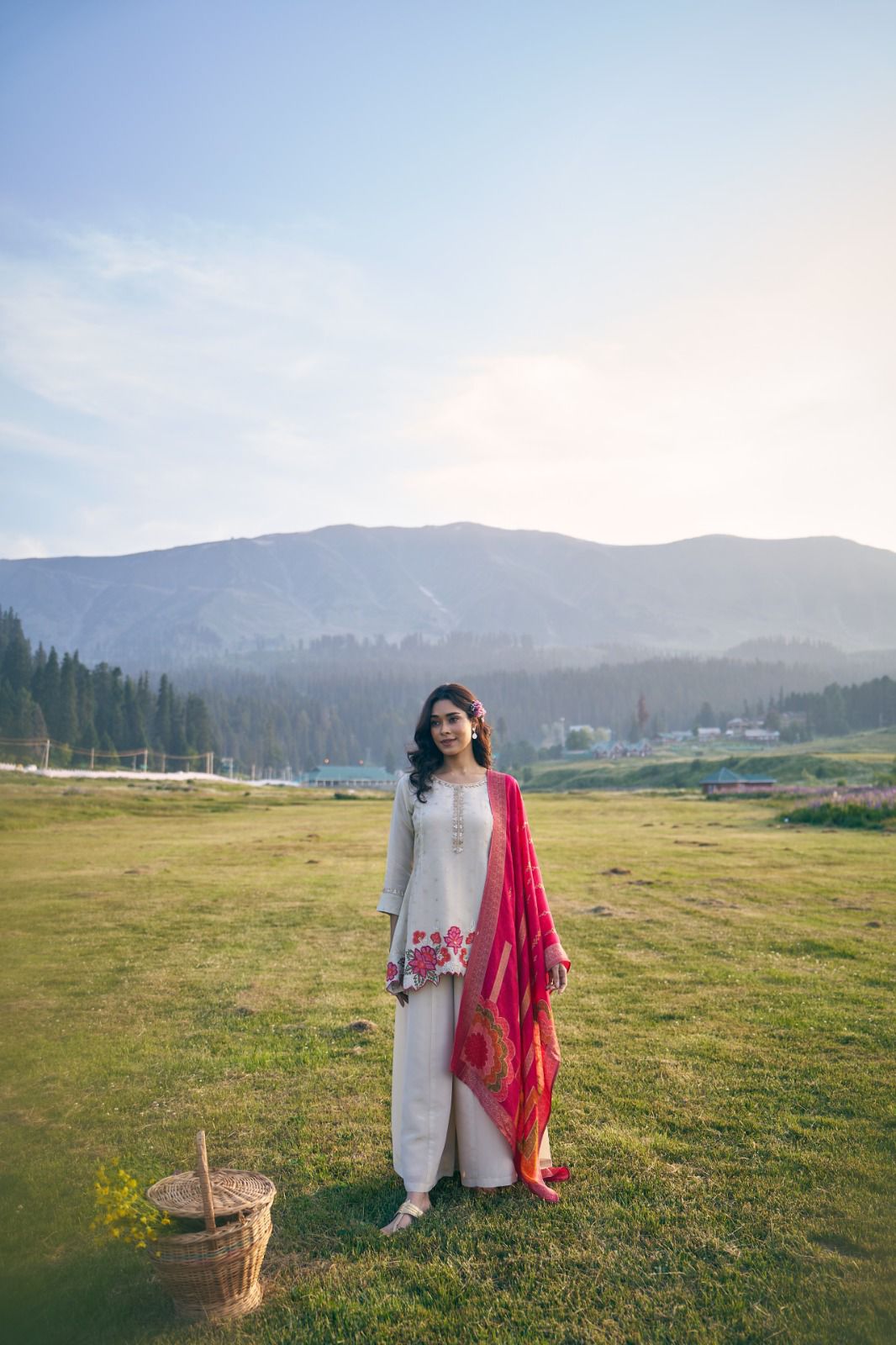 Crimson Breeze Kurta Set