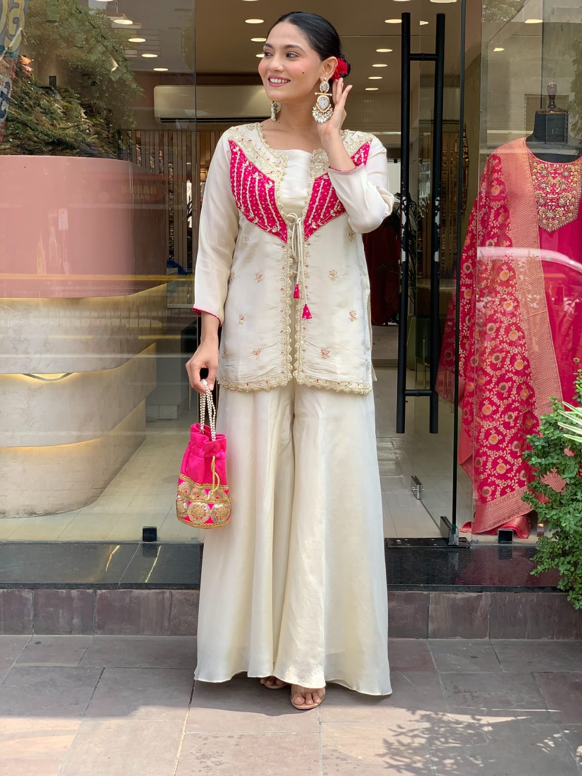 Rose Ember Embellished Kurta Set