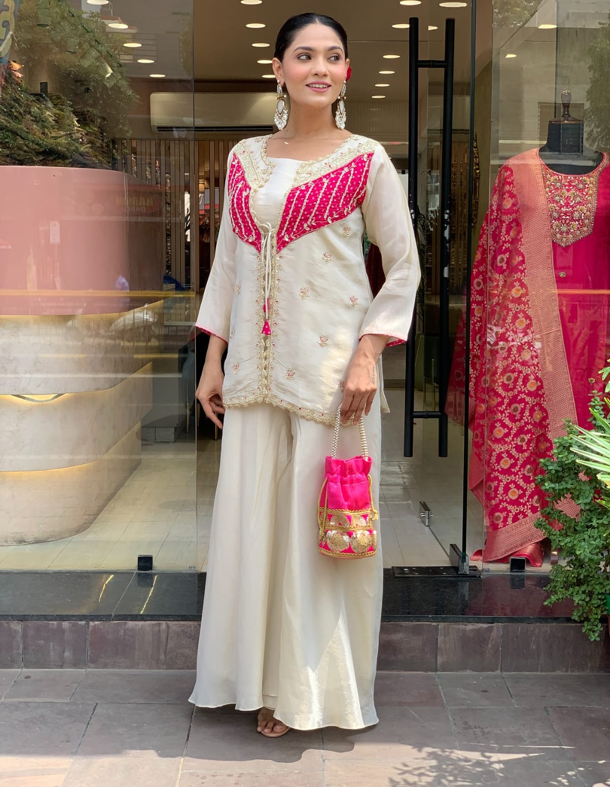 Rose Ember Embellished Kurta Set